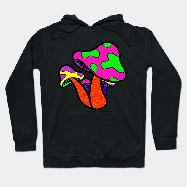 Vibrant Mushroom Hoodie by JimmyG